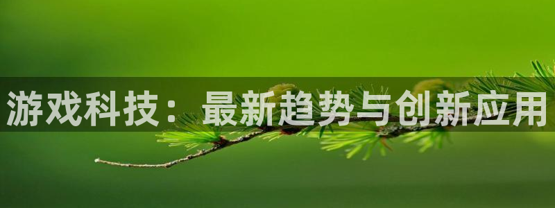 长征娱乐注册网站：游戏科技：最新趋势与创新应用
