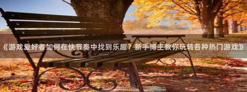 长征娱乐平台登录：《游戏爱好者如何在快节奏中找到乐趣？新手博
